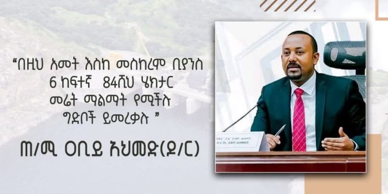 “በዚህ አመት እስከ መስከረም ቢያንስ 6 ከፍተኛ 84ሺህ ሄክታር መሬት ማልማት የሚችሉ ግድቦች ይመረቃሉ ”